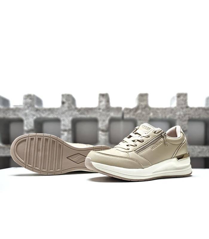 Sneakers camel Skechers Billion 2 mujer suela y perfil