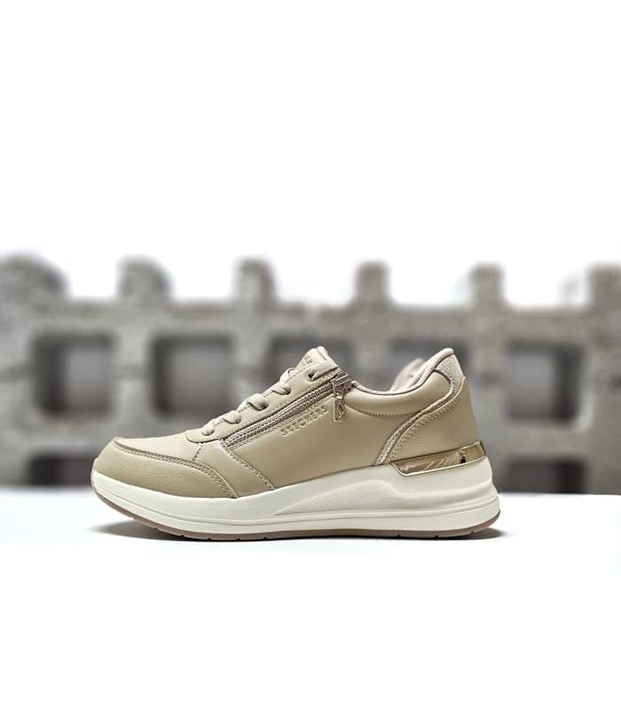 Sneakers camel Skechers Billion 2 mujer perfil completo