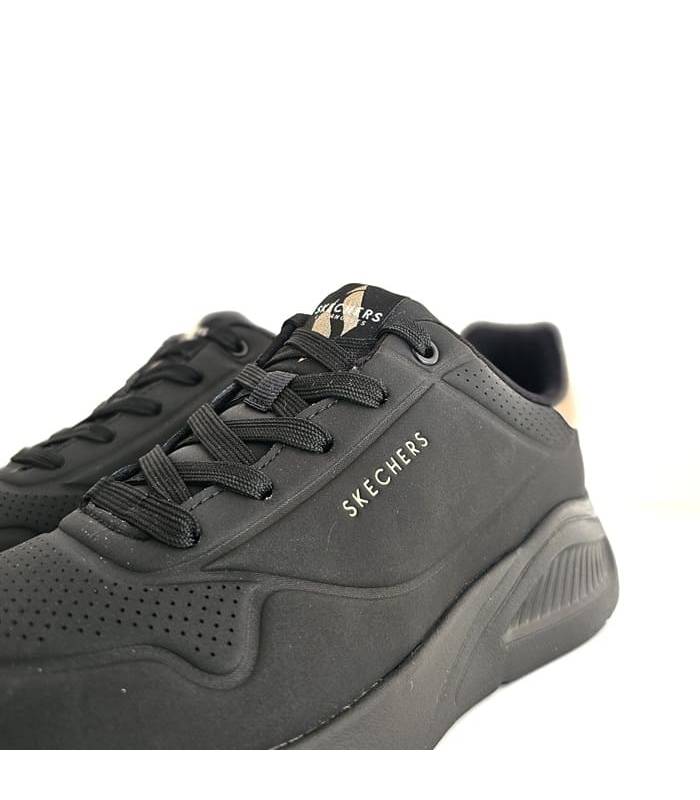 Skechers deportivas negras mujer Shimmer Along detalle cordones