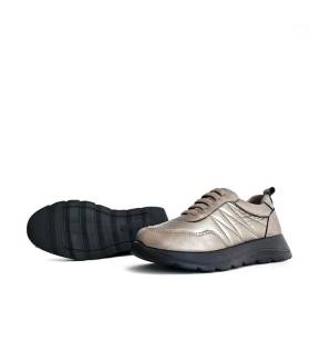 Suela ligera negra de zapatos deportivos mujer beige Vicmart.