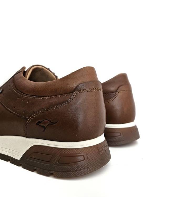zapatos cómodos hombre impermeables Kangaroos marrón detalle trasero