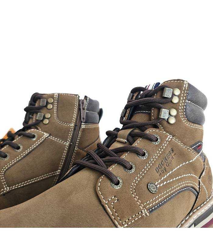 Botas hombre piel marrones detalle cordones Docker’s