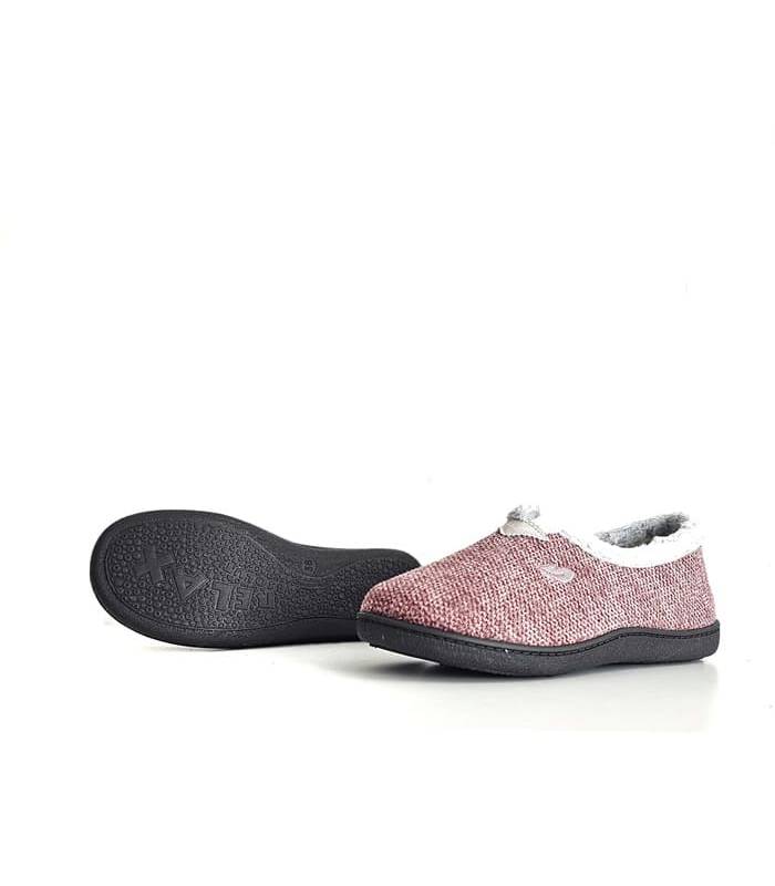 Zapatillas casa invierno mujer Plumaflex jaspeadas rosa suela antideslizante