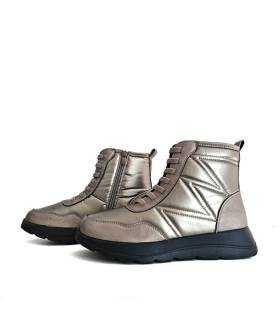 Botas doradas mujer invierno Vicmart con cremallera lateral