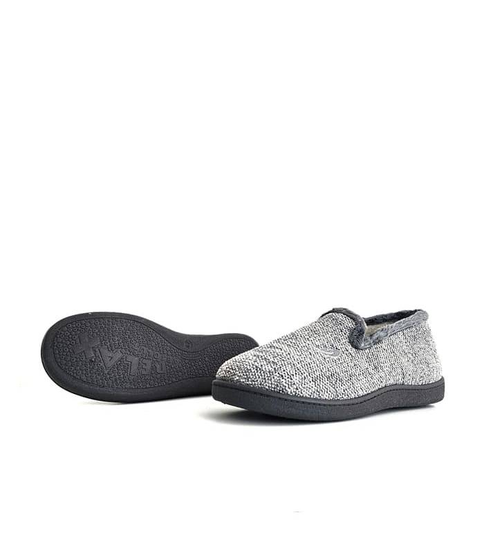 zapatillas casa hombre grises forro suave Plumaflex