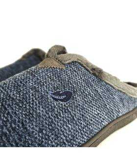 detalle textil azul zapatillas casa Plumaflex