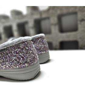 Zapatillas casa textil suave jaspeadas Garrido Muro