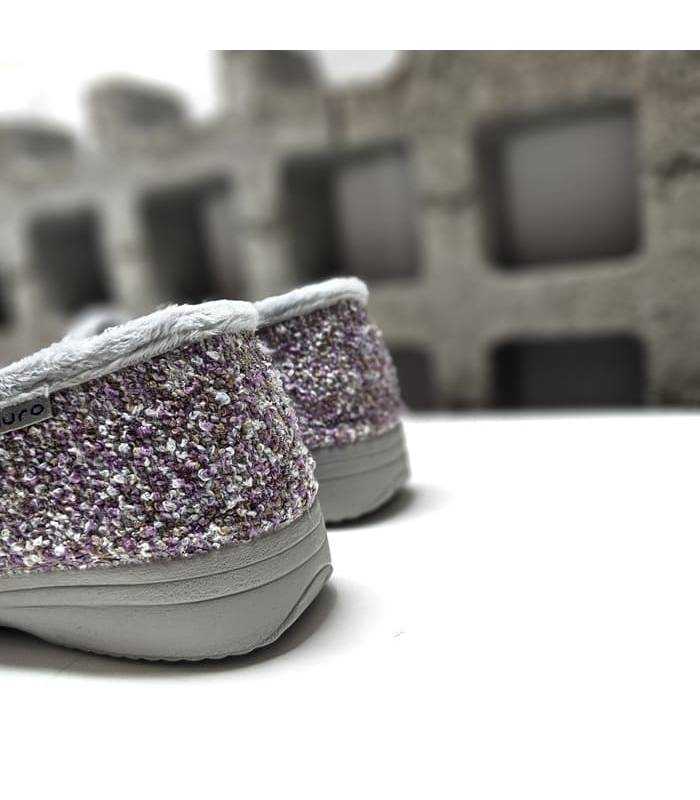 Zapatillas casa textil suave jaspeadas Garrido Muro