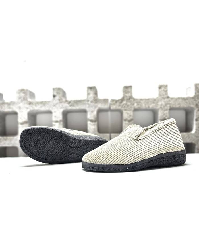 zapatillas invierno mujer Plumaflex pana beige