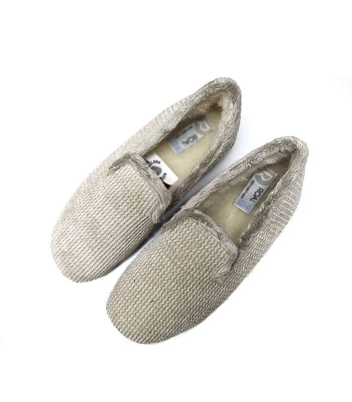 zapatillas casa mujer beige cómodas lana virgen
