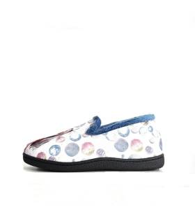 Zapatillas mujer divertidas Plumaflex perfil lateral con perros.