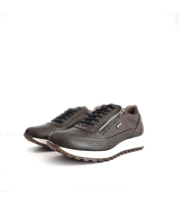 Zapatos mujer piel bronce impermeables Kangaross vista lateral