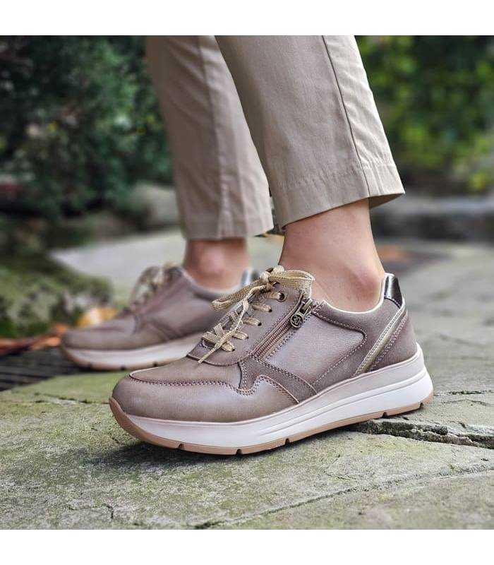 zapatos deportivos para invierno de mujer con cordones y cremallera de Treintas puestos