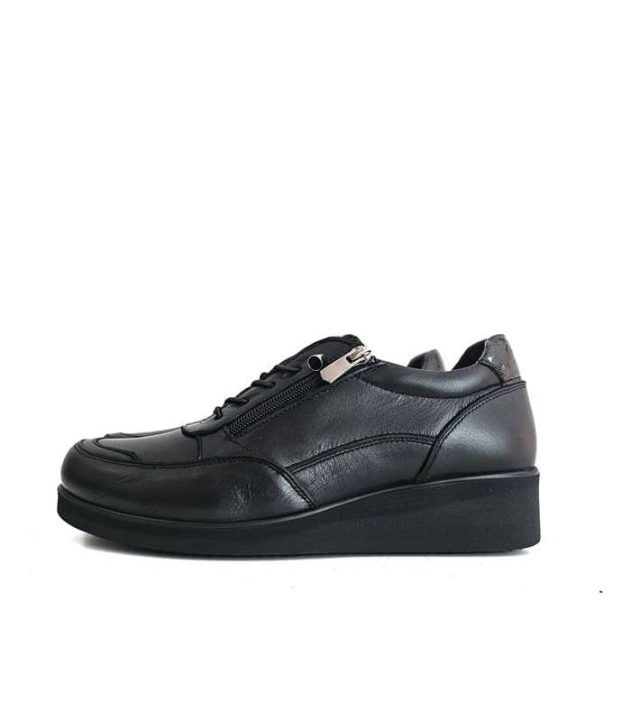 perfil lateral zapatos Vicmart mujer piel cuña