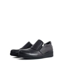 Zapatos mujer negros Vicmart cremallera perfil
