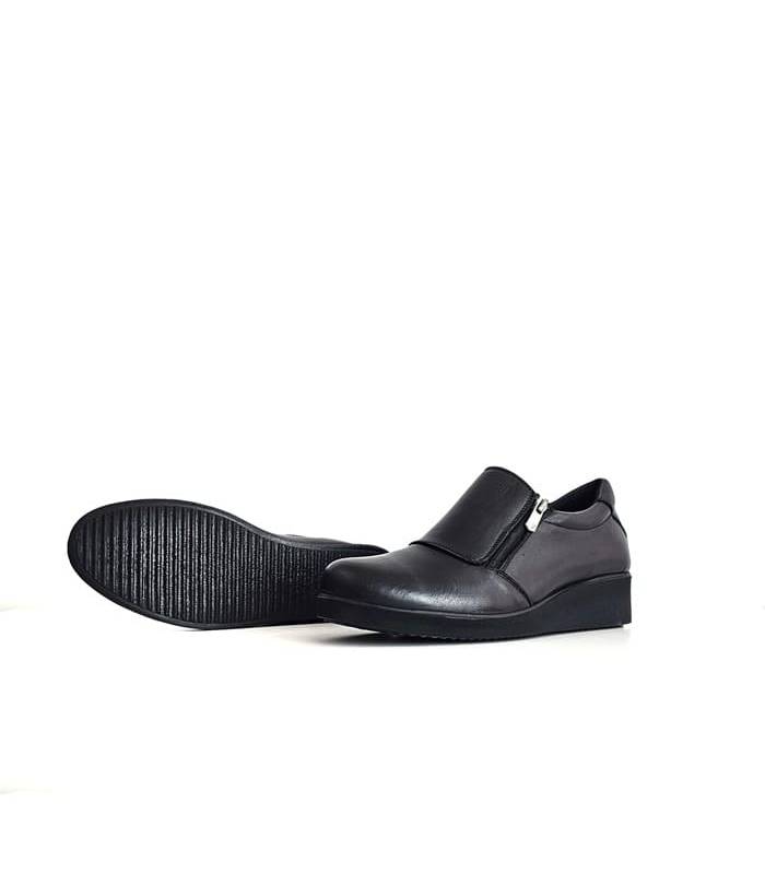 Zapatos mujer negros Vicmart cremallera suela goma