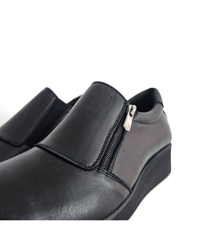 Zapatos piel mujer cremallera detalle lateral