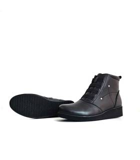 Botines mujer piel negros cuña Vicmart suela antideslizante