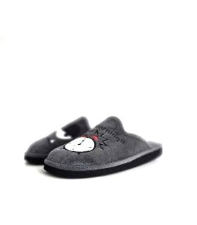 Zapatillas casa hombre divertidas Good Morning Cabrera grises