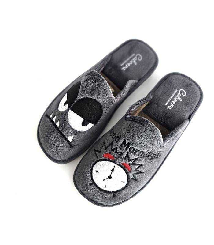 Vista superior zapatillas casa hombre divertidas Cabrera