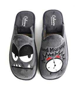 Zapatillas Cabrera hombre grises divertidas Good Morning