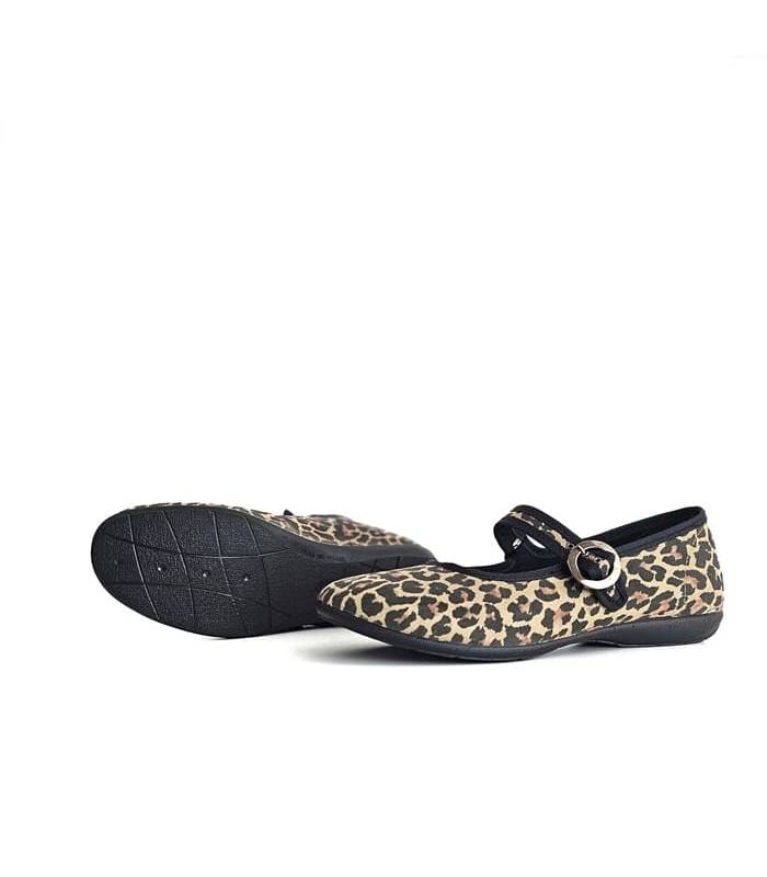 zapatillas casa invierno mujer estampado animal print con suela de goma