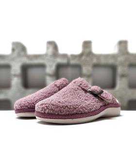 Zapatillas casa mujer borreguito Salvi Confort Teddy lila