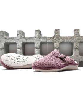 Piso de cuacho antideslizante en zapatillas casa Teddy Piso de cuacho color  lila