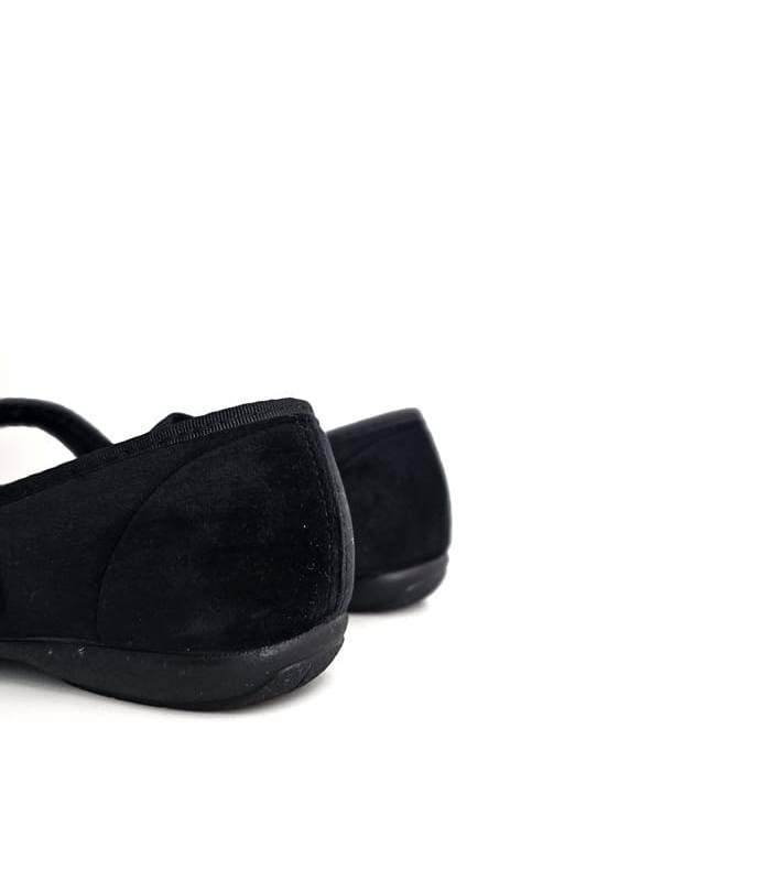 trasera zapatillas casa mujer negras Cabrera