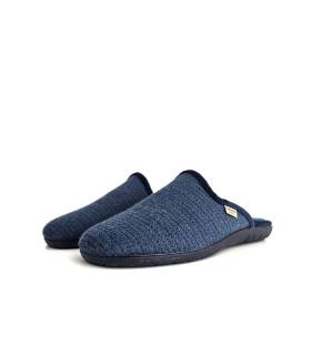 zapatillas casa hombre Cabrera azules invierno descalzas puestas