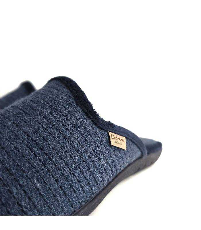 zapatillas casa hombre azules invierno Cabrera detalle tejido