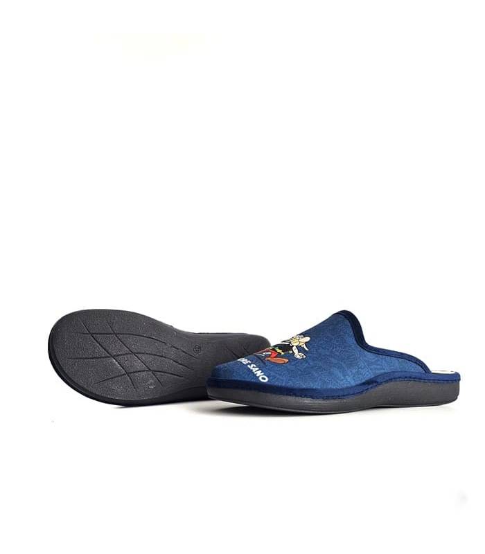 zapatillas divertidas hombre invierno azul suela caucho SalviConfort