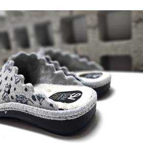 interior suave gris zapatillas mujer dálmatas