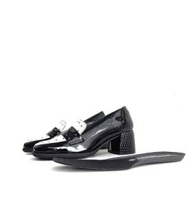 mocasines Dchicas piel charol plantilla extraíble