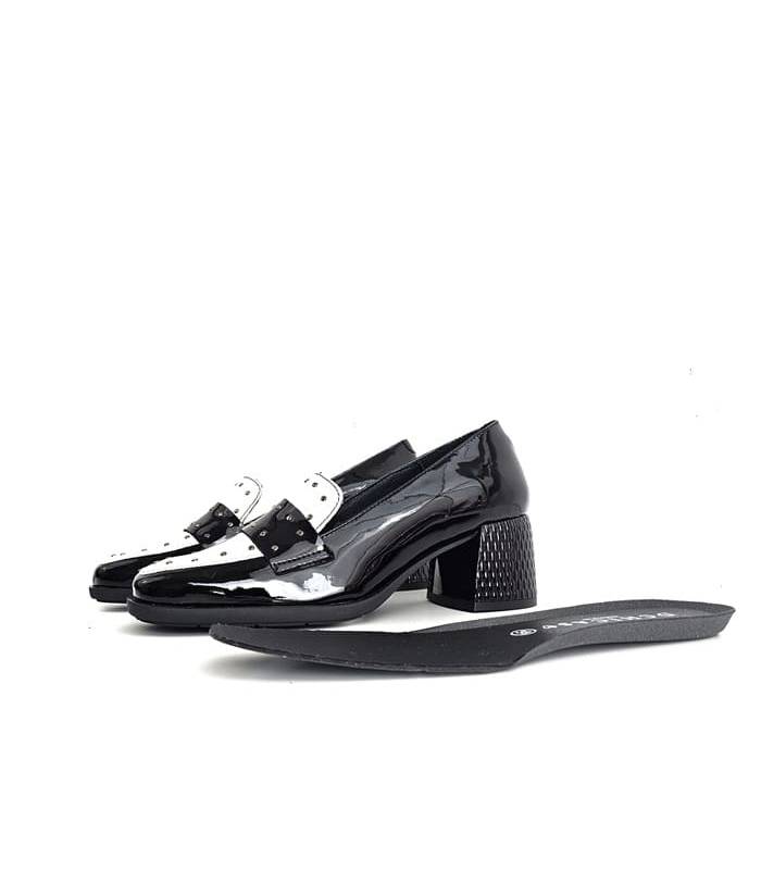 mocasines Dchicas piel charol plantilla extraíble