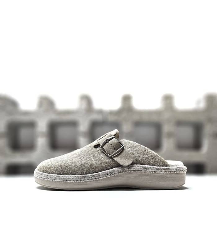 Zapatillas casa mujer Elfo beige Salvi perfil