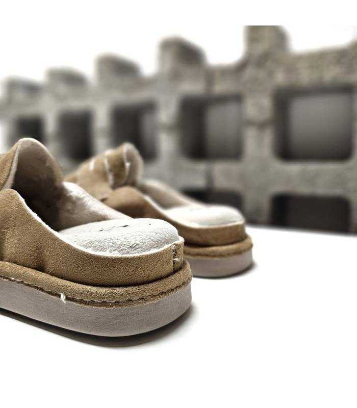 zapatillas Salvi mujer invierno beige, vist trasera