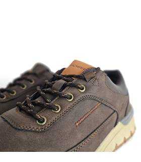 detalle cordones zapatos hombre marrón Vicmart