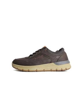 zapatos hombre marrón invierno Vicmart cordones, vista de perfil