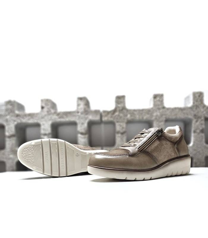 zapatos mujer invierno cómodos Treintas taupe