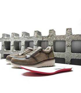 zapatos Treintas plantilla extraíble taupe piel