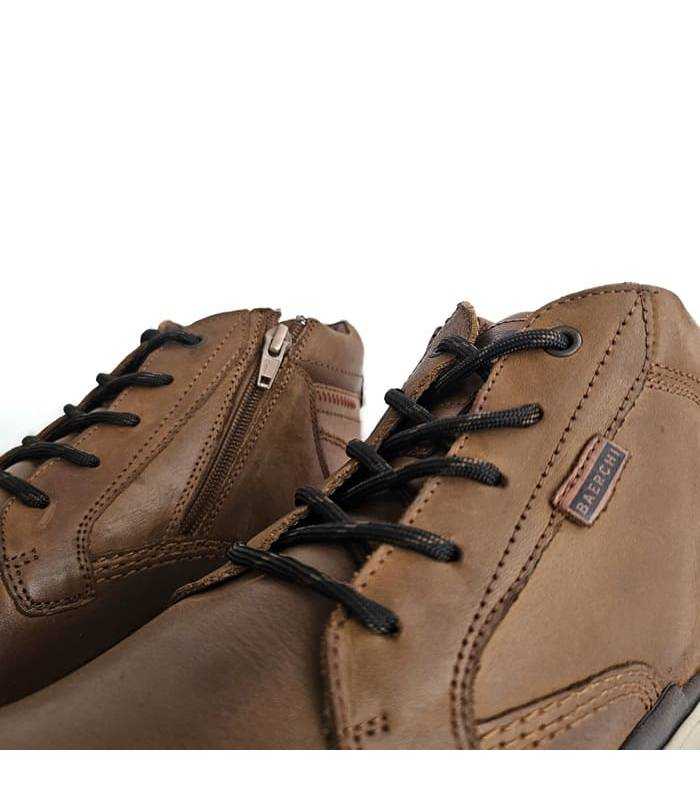 Detalle cordones botas hombre piel marrones Baerchi