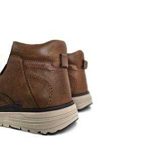 Vista trasera botas hombre piel marrones Baerchi