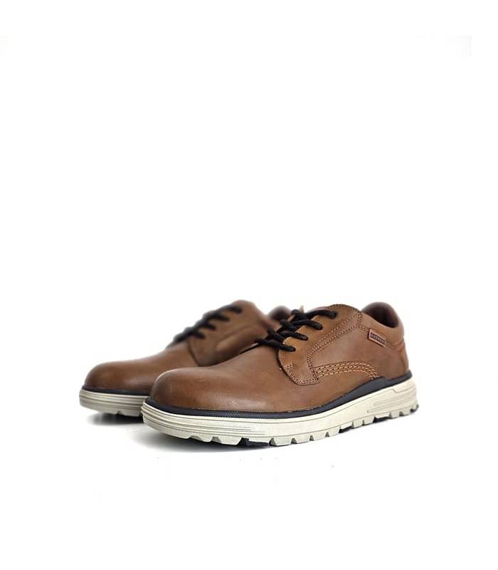 Zapatos cordones piel marrones Baerchi hombre vista lateral