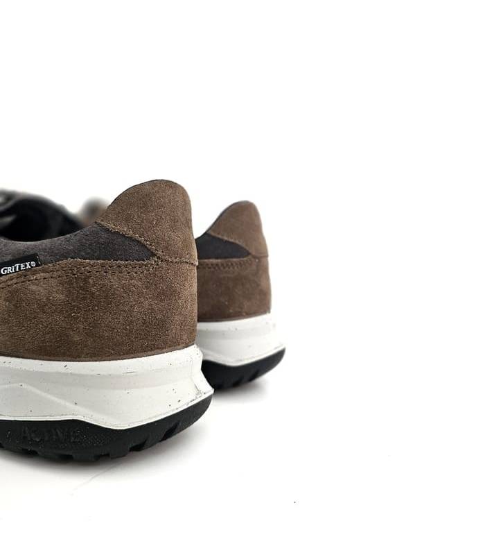 zapatos deportivos hombre piel impermeable Grisport talón marrón