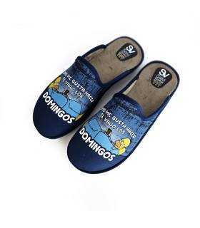vista superior zapatillas casa hombre divertidas Simpsons azul