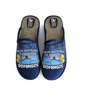 par zapatillas casa hombre Simpsons divertidas azul Salvi Confort