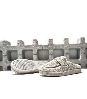 Zapatillas casa mujer mocasín Salvi beige suela antideslizante