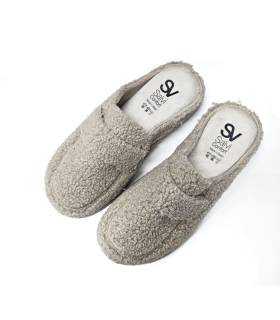 Zapatillas casa mujer mocasín Salvi beige vista superior