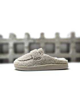 Zapatillas casa mujer mocasín Salvi beige perfil